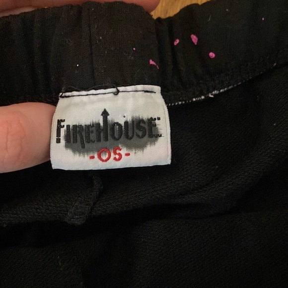 Firehouse Girls Black Splatter Paint Sweatpants OS - Picture 6 of 7